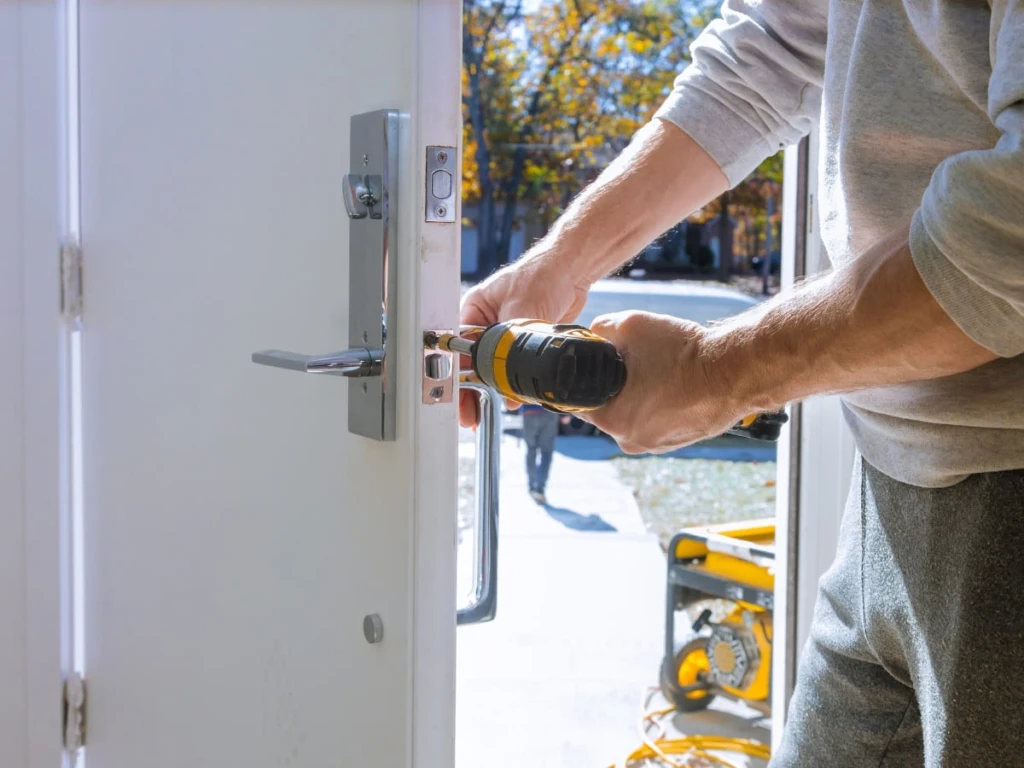 Finition installation d'une porte